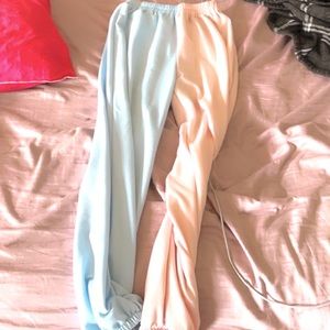 Pink and Blue Sweatpants | Shaci | SIZE: L